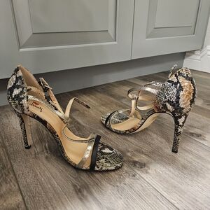 Elegant Snake Print Stilettos